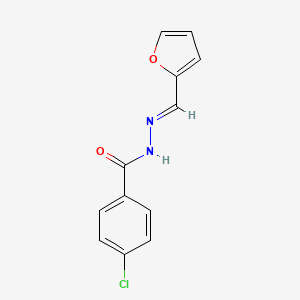 molecular formula C12H9ClN2O2 B11696161 4-chloro-N'-(2-furylmethylene)benzohydrazide CAS No. 93418-01-0