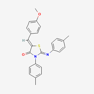 (2Z,5Z)-5-(4-methoxybenzylidene)-3-(4-methylphenyl)-2-[(4-methylphenyl)imino]-1,3-thiazolidin-4-one