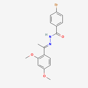 4-bromo-N'-[(1E)-1-(2,4-dimethoxyphenyl)ethylidene]benzohydrazide