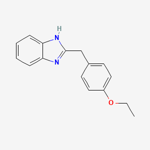 molecular formula C16H16N2O B11696219 2-[(4-ethoxyphenyl)methyl]-1H-benzimidazole CAS No. 6653-83-4