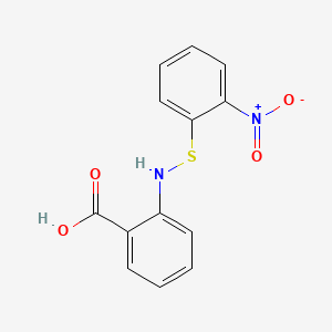 molecular formula C13H10N2O4S B11696251 2-{[(2-Nitrophenyl)sulfanyl]amino}benzoic acid CAS No. 88744-70-1