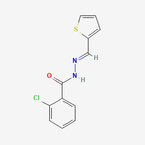 molecular formula C12H9ClN2OS B11696264 2-chloro-N'-(2-thienylmethylene)benzohydrazide 