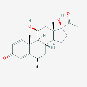 molecular formula C₂₂H₃₀O₄ B116963 17-乙酰-11,17-二羟基-6,10,13-三甲基-7,8,9,11,12,14,15,16-八氢-6H-环戊并[a]菲并[3]酮 CAS No. 6870-94-6