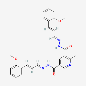 N'(3),N'(5)-Bis[(E,2E)-3-(2-methoxyphenyl)-2-propenylidene]-2,6-dimethyl-3,5-pyridinedicarbohydrazide