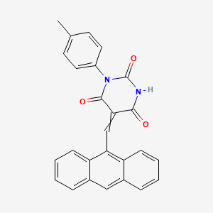 5-(Anthracen-9-ylmethylidene)-1-(4-methylphenyl)-1,3-diazinane-2,4,6-trione