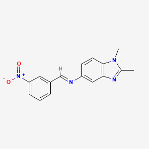 1,2-dimethyl-N-[(E)-(3-nitrophenyl)methylidene]-1H-benzimidazol-5-amine