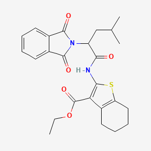 ethyl 2-{[2-(1,3-dioxo-1,3-dihydro-2H-isoindol-2-yl)-4-methylpentanoyl]amino}-4,5,6,7-tetrahydro-1-benzothiophene-3-carboxylate