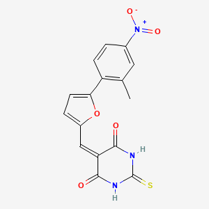 5-{[5-(2-methyl-4-nitrophenyl)furan-2-yl]methylidene}-2-thioxodihydropyrimidine-4,6(1H,5H)-dione