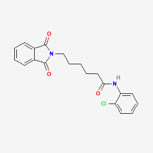 molecular formula C20H19ClN2O3 B11696367 2H-Isoindole-2-hexanamide, N-(2-chlorophenyl)-1,3-dihydro-1,3-dioxo- CAS No. 63329-99-7