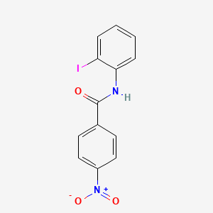 molecular formula C13H9IN2O3 B11696376 N-(2-iodophenyl)-4-nitrobenzamide CAS No. 5348-80-1