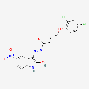 4-(2,4-Dichlorophenoxy)-N'-(5-nitro-2-oxoindolin-3-ylidene)butanehydrazide