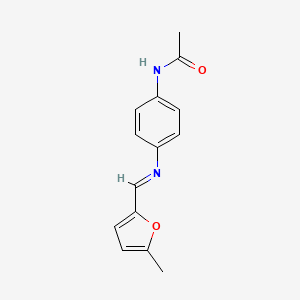 N-[4-[(5-methylfuran-2-yl)methylideneamino]phenyl]acetamide