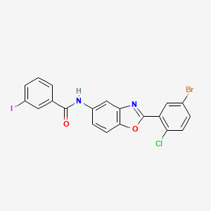 molecular formula C20H11BrClIN2O2 B11696456 N-[2-(5-bromo-2-chlorophenyl)-1,3-benzoxazol-5-yl]-3-iodobenzamide 