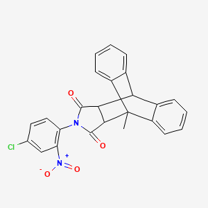 17-(4-Chloro-2-nitrophenyl)-1-methyl-17-azapentacyclo[6.6.5.0~2,7~.0~9,14~.0~15,19~]nonadeca-2,4,6,9,11,13-hexaene-16,18-dione (non-preferred name)