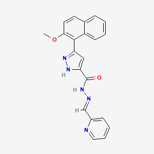 3-(2-Methoxy-1-naphthyl)-N'-[(E)-2-pyridinylmethylidene]-1H-pyrazole-5-carbohydrazide