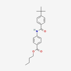 molecular formula C22H27NO3 B11696481 Butyl 4-((4-tert-butylbenzoyl)amino)benzoate CAS No. 324577-48-2