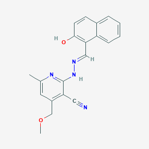 2-{(2E)-2-[(2-hydroxynaphthalen-1-yl)methylidene]hydrazinyl}-4-(methoxymethyl)-6-methylpyridine-3-carbonitrile