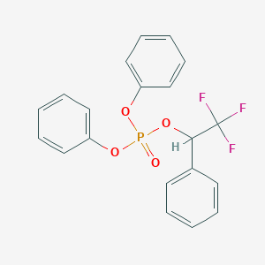 molecular formula C20H16F3O4P B11696504 Phosphoric acid, diphenyl 2,2,2-trifluoro-1-phenylethyl ester CAS No. 98010-18-5