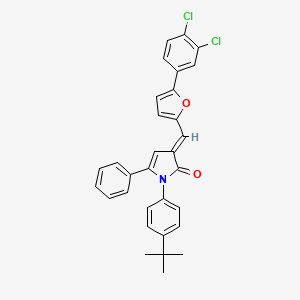 molecular formula C31H25Cl2NO2 B11696527 (3E)-1-(4-tert-butylphenyl)-3-{[5-(3,4-dichlorophenyl)furan-2-yl]methylidene}-5-phenyl-1,3-dihydro-2H-pyrrol-2-one 