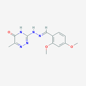 3-[(2E)-2-(2,4-dimethoxybenzylidene)hydrazinyl]-6-methyl-1,2,4-triazin-5(4H)-one