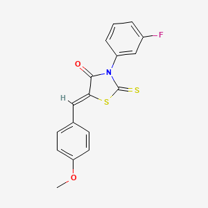 (5Z)-3-(3-fluorophenyl)-5-[(4-methoxyphenyl)methylidene]-2-sulfanylidene-1,3-thiazolidin-4-one