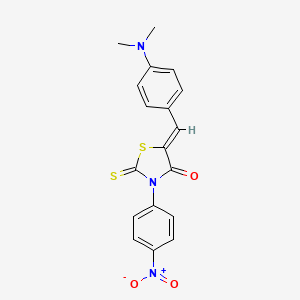 (5Z)-5-[4-(dimethylamino)benzylidene]-3-(4-nitrophenyl)-2-thioxo-1,3-thiazolidin-4-one