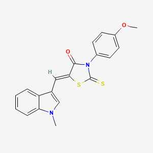 (5Z)-3-(4-methoxyphenyl)-5-[(1-methyl-1H-indol-3-yl)methylidene]-2-thioxo-1,3-thiazolidin-4-one