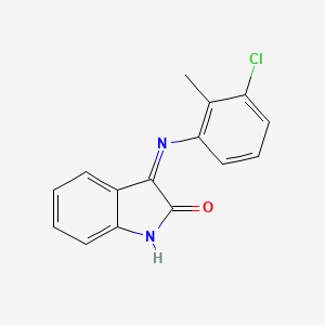 (3Z)-3-[(3-chloro-2-methylphenyl)imino]-1,3-dihydro-2H-indol-2-one