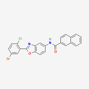 N-[2-(5-bromo-2-chlorophenyl)-1,3-benzoxazol-5-yl]naphthalene-2-carboxamide