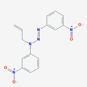 molecular formula C15H13N5O4 B11696594 (1E)-1,3-bis(3-nitrophenyl)-3-(prop-2-en-1-yl)triaz-1-ene 