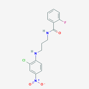 N-{3-[(2-chloro-4-nitrophenyl)amino]propyl}-2-fluorobenzamide