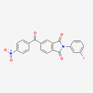 molecular formula C21H11IN2O5 B11696602 2-(3-iodophenyl)-5-[(4-nitrophenyl)carbonyl]-1H-isoindole-1,3(2H)-dione 