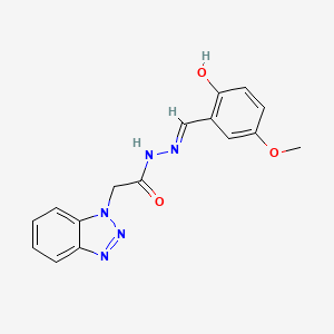 2-(1H-benzotriazol-1-yl)-N'-[(E)-(2-hydroxy-5-methoxyphenyl)methylidene]acetohydrazide