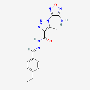 1-(4-amino-1,2,5-oxadiazol-3-yl)-N'-[(E)-(4-ethylphenyl)methylidene]-5-methyl-1H-1,2,3-triazole-4-carbohydrazide