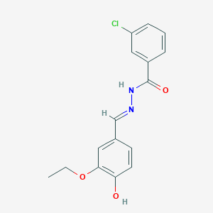 3-chloro-N'-(3-ethoxy-4-hydroxybenzylidene)benzohydrazide