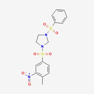 1-[(4-Methyl-3-nitrophenyl)sulfonyl]-3-(phenylsulfonyl)imidazolidine