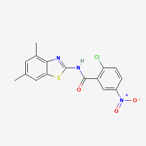 2-chloro-N-(4,6-dimethyl-1,3-benzothiazol-2-yl)-5-nitrobenzamide