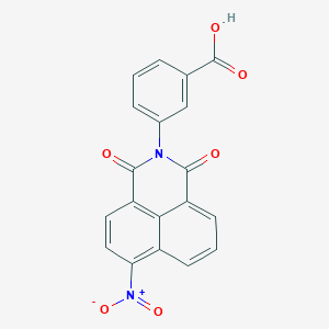 molecular formula C19H10N2O6 B11696650 3-(6-nitro-1,3-dioxo-1H-benzo[de]isoquinolin-2(3H)-yl)benzoic acid 