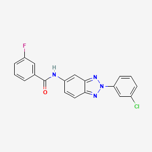 N-[2-(3-chlorophenyl)-2H-benzotriazol-5-yl]-3-fluorobenzamide