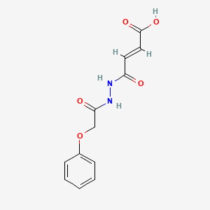 molecular formula C12H12N2O5 B11696683 Hydrazine, 1-phenoxyacetyl-2-(3-carboxyprop-2-enoyl)- 