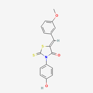 (5Z)-3-(4-hydroxyphenyl)-5-[(3-methoxyphenyl)methylidene]-2-sulfanylidene-1,3-thiazolidin-4-one