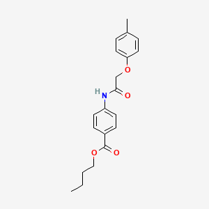 molecular formula C20H23NO4 B11696714 Butyl 4-[2-(4-methylphenoxy)acetamido]benzoate 