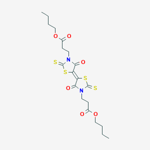 butyl 3-{(5E)-5-[3-(3-butoxy-3-oxopropyl)-4-oxo-2-thioxo-1,3-thiazolidin-5-ylidene]-4-oxo-2-thioxo-1,3-thiazolidin-3-yl}propanoate