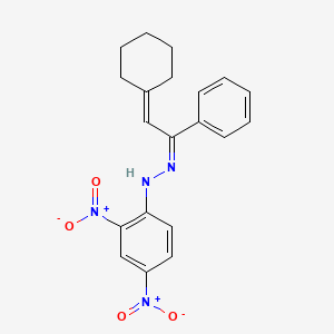 (1E)-1-(2-cyclohexylidene-1-phenylethylidene)-2-(2,4-dinitrophenyl)hydrazine