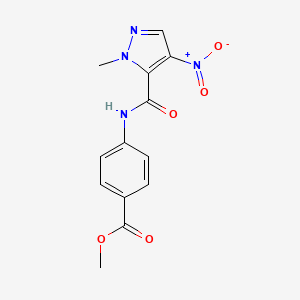 methyl 4-{[(1-methyl-4-nitro-1H-pyrazol-5-yl)carbonyl]amino}benzoate