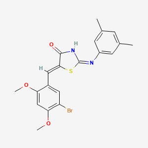 (5Z)-5-[(5-bromo-2,4-dimethoxyphenyl)methylidene]-2-(3,5-dimethylanilino)-1,3-thiazol-4-one