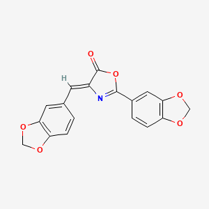 (4Z)-2-(1,3-benzodioxol-5-yl)-4-(1,3-benzodioxol-5-ylmethylidene)-1,3-oxazol-5(4H)-one