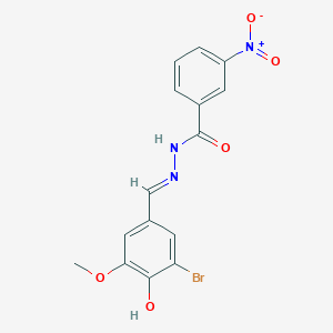 molecular formula C15H12BrN3O5 B11696759 N'-(3-Bromo-4-hydroxy-5-methoxybenzylidene)-3-nitrobenzohydrazide CAS No. 303065-92-1