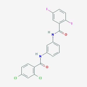 2,4-dichloro-N-(3-{[(2,5-diiodophenyl)carbonyl]amino}phenyl)benzamide