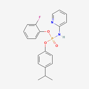 molecular formula C20H20FN2O3P B11696799 2-Fluorophenyl 4-(propan-2-yl)phenyl pyridin-2-ylphosphoramidate 